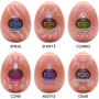 Набор мастурбаторов-яиц Tenga Egg Hard Boilded II Pack (6 яиц), плотный TPE, выпуклая текстура