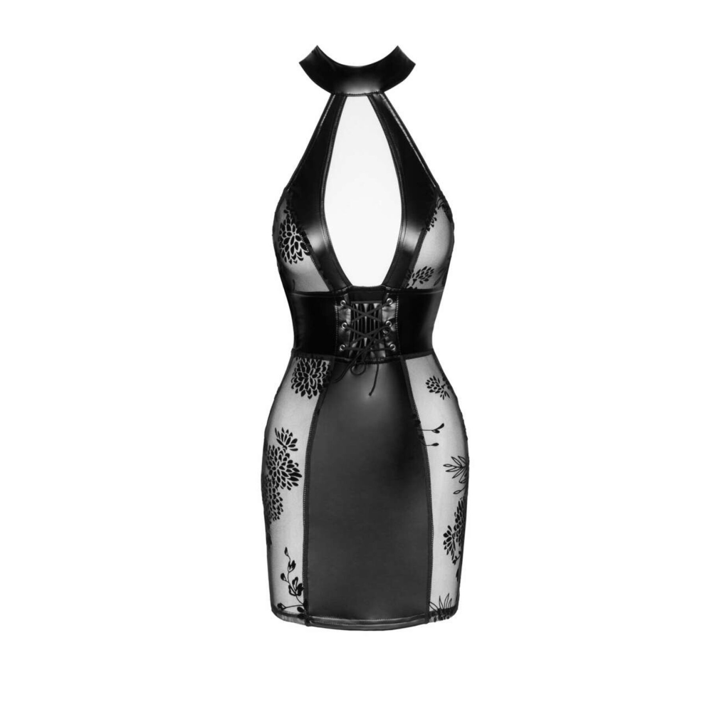 Платье Noir Handmade F238 Short tulle dress with powerwetlook inserts - S