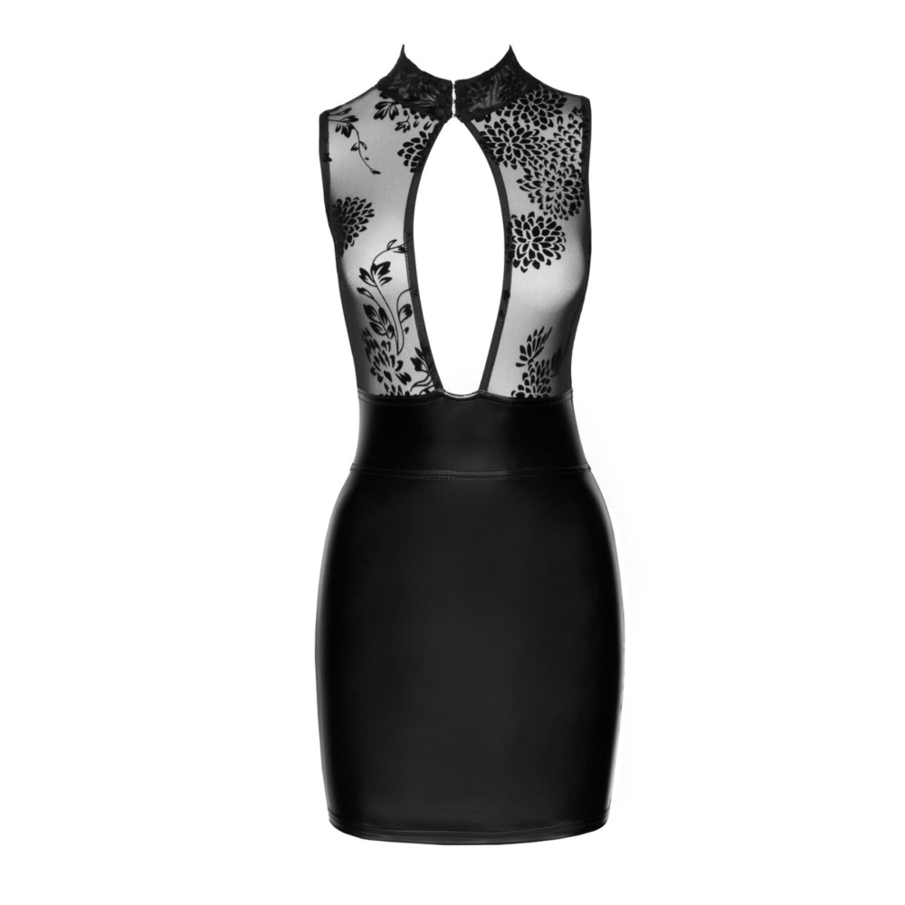 (SALE) Платье Noir Handmade F241 Short dress with powerwetlook skirt and tulle top - M