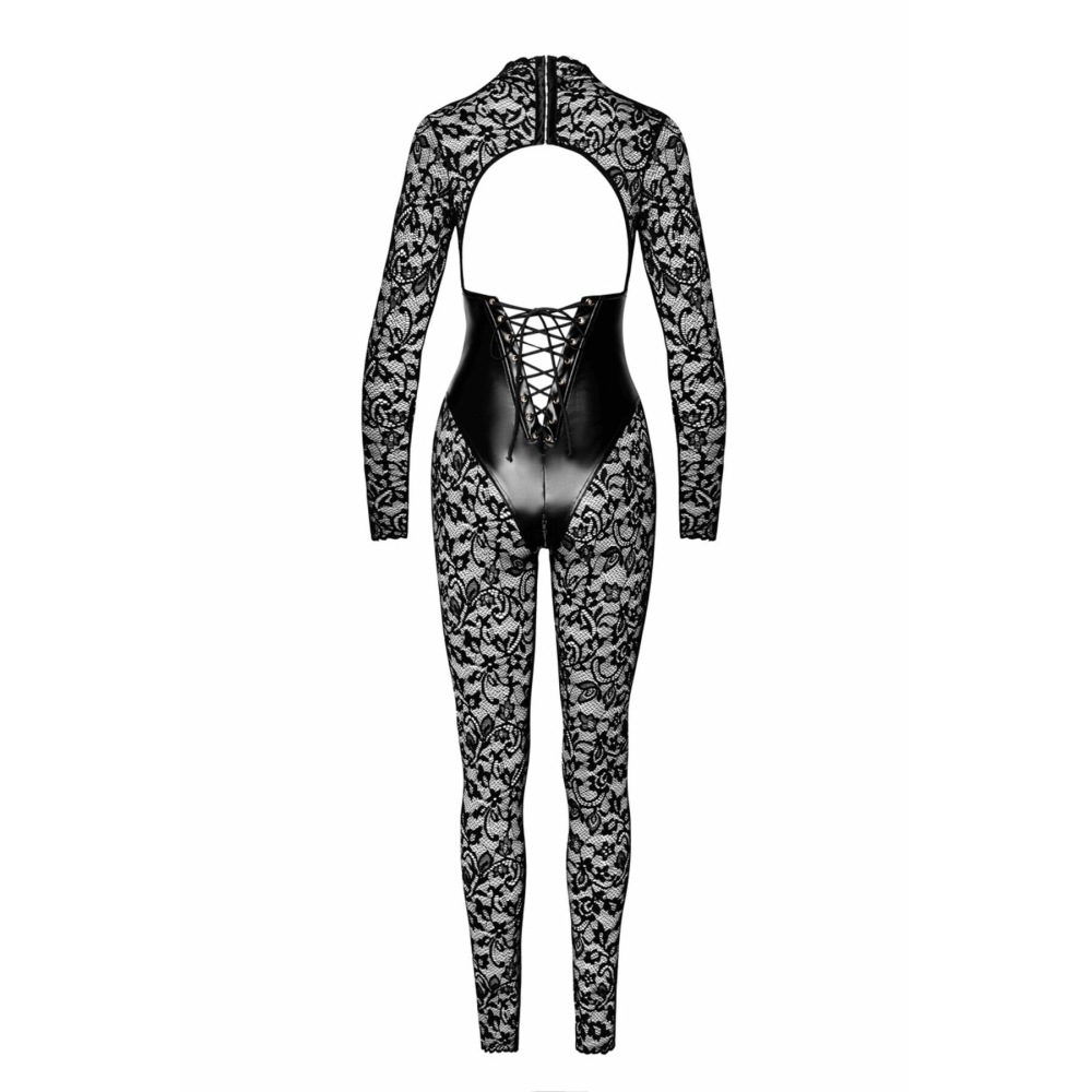 Комбинезон Noir Handmade F299 Enigma lace catsuit with underbust bodice - M