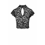 Топ Noir Handmade F303 Essence lace top with high collar - XL