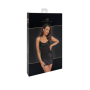 Платье Noir Handmade F307 Mirage wetlook mini dress with jewelry rhinestone chain - XXL