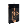 Платье Noir Handmade F313 Mythos mini flocked mesh dress with jewelry rhinestone chain - L