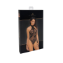 Боди Noir Handmade F314 Ego flocked mesh halter bodysuit - XXL