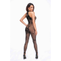 Бодистокинг Noir Handmade F315 Ego flocked mesh halter catsuit - L