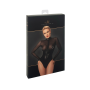 Боди Noir Handmade F321 Edge wetlook and mesh body with rings - XL