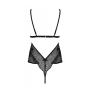 Боди Passion AMBERLY BODY black, L/XL, открытая спина, низ стринги
