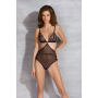 Боди Passion AMBERLY BODY black, L/XL, открытая спина, низ стринги