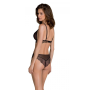 Комплект Passion AMBERLY SET black, XXL/XXXL, бралетт и трусики бразилиана