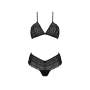 Комплект Passion KERRIA BIKINI black, XXL/XXXL, бралетт и трусики-бикини