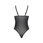 Боди Passion KERRIA BODY black, S/M, с высокими вырезами и верхом балконет