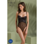 Боди Passion KERRIA BODY black, XXL/XXXL, с высокими вырезами и верхом балконет