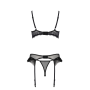 Комплект Passion KERRIA SET WITH OPEN BRA black XXL/XXXL - ECO Passion