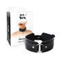 БДСМ-ошейник с кольцом Art of Sex - Martina Collar with ring, натуральная кожа, цвет черный