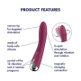 Вибратор точки G с вращением Satisfyer Spinning Vibe 1 Red, 2 мотора