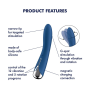 Вибратор точки G с вращением Satisfyer Spinning Vibe 1 Blue, 2 мотора