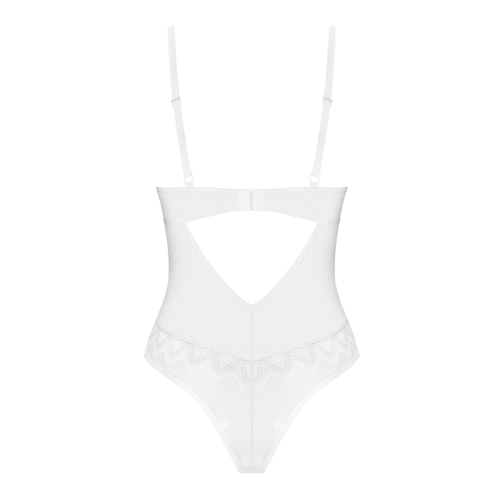 Боди Obsessive Alissium Teddy XS/S, лиф с мягкой чашкой, высокие вырезы для ног
