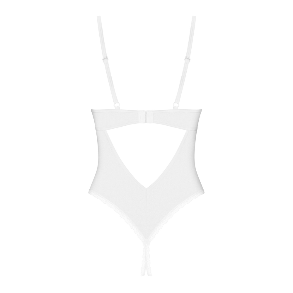 Боди з доступом Obsessive Alissium crotchless teddy, XS/S, лиф с мягкой чашкой, высокие трусики