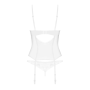 Корсет Obsessive Alissium corset & thong, M/L, гибкие косточки, открытая спина, стринги в комплекте