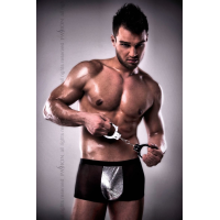 Распродажа!!! Мужские шорты с блестящим гульфиком Passion 002 SHORT black XXL/XXXL