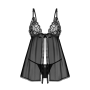 Пеньюар и трусики Obsessive Blomentis babydoll & thong M/L