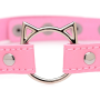 Чокер Master Series Kinky Kitty Ring Slim Choker - Pink
