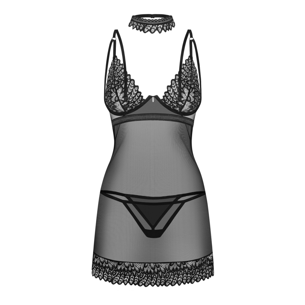 Сорочка Obsessive Donarella chemise & thong XL/2XL