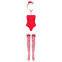 Боди Obsessive Kissmas teddy red S/M