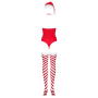 Боди Obsessive Kissmas teddy red S/M