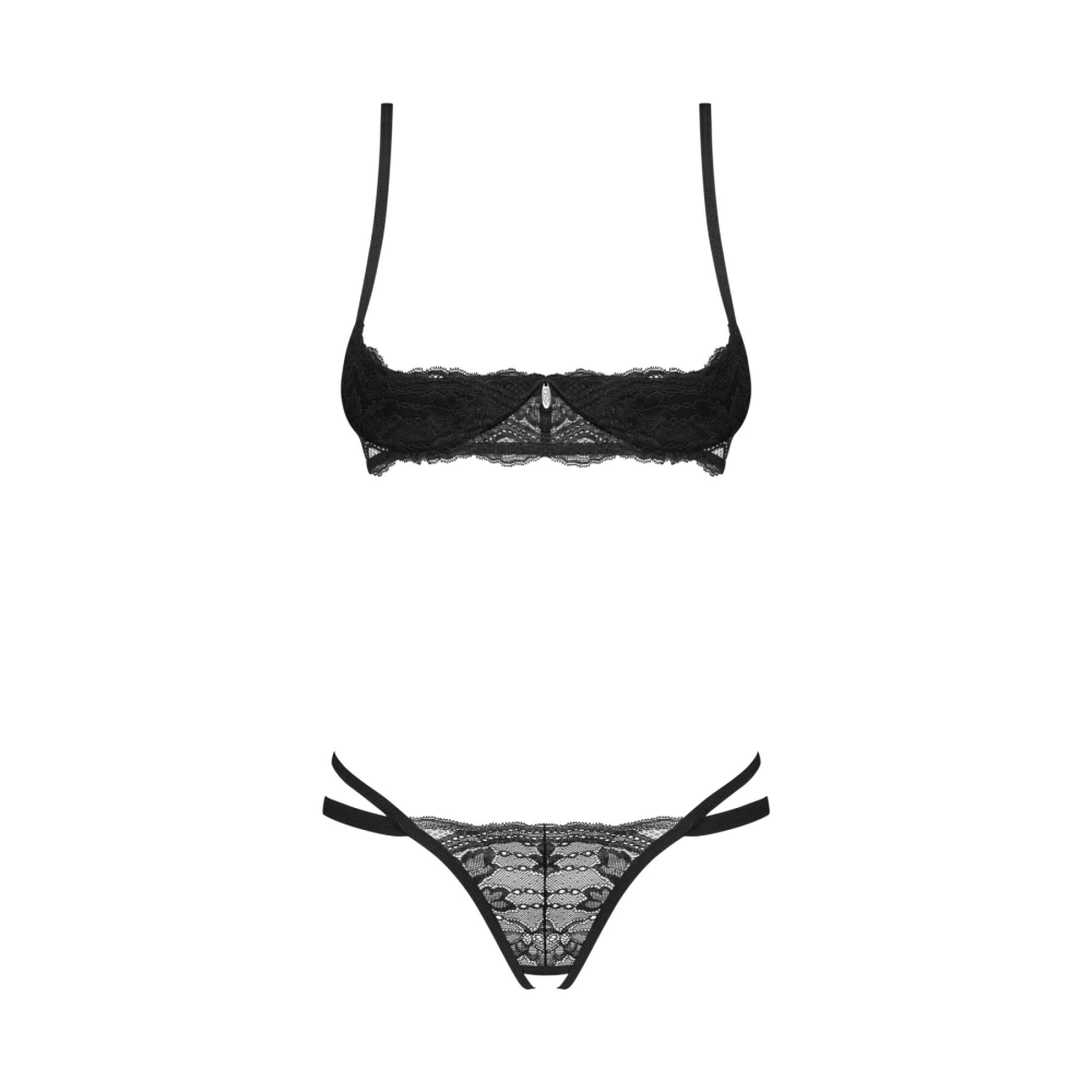 Комплект Obsessive Nutris 2-pcs crotchless set M/L