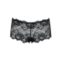 (SALE) Кружевные трусики-шортики Obsessive Idillia shorties black L/XL
