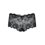 (SALE) Кружевные трусики-шортики Obsessive Idillia shorties black L/XL