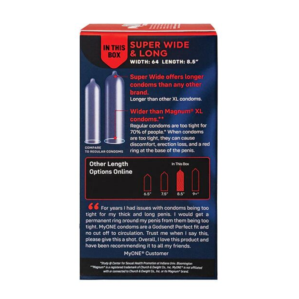 Презервативы MyONE Super Wide & Long 10 шт, картонная коробка