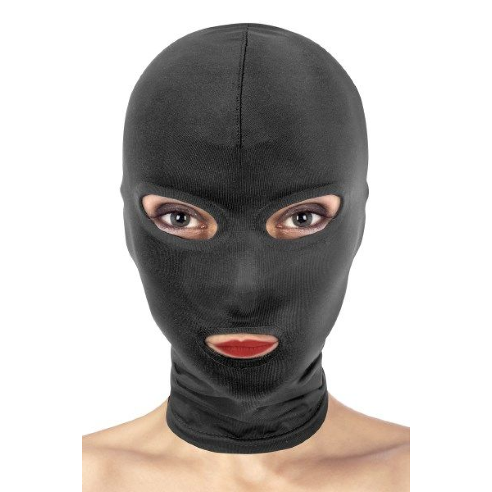 Капюшон для БДСМ с открытыми глазами и ртом Fetish Tentation Open Mouth and Eyes Hood