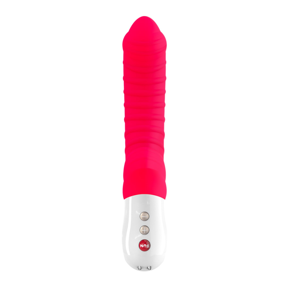 Вибратор для точки G Fun Factory TIGER india red, ребристый, подходит для анальной стимуляции