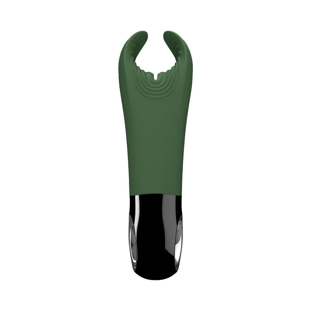 Вибратор для пениса Fun Factory MANTA moss green/black, подходит для парных игр