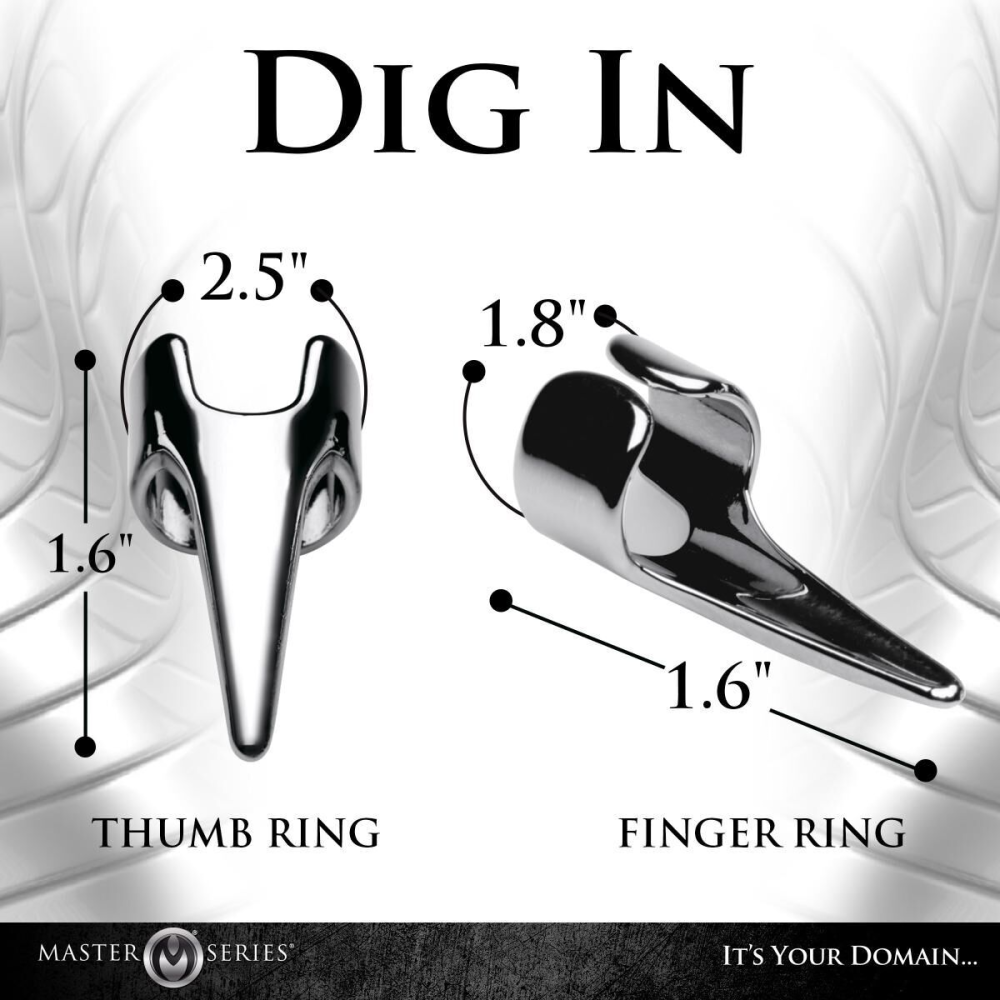 Набор колец с когтями Master Series Five-Piece Sensation Claw Rings - Silver (мятая упаковка!!!)