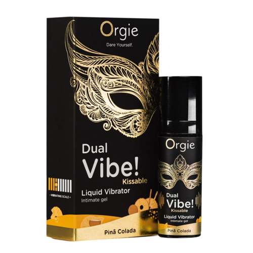 Жидкий вибратор Orgie - Dual Vibe! Pina Colada Kissable Liquid Vibrator (15 мл)