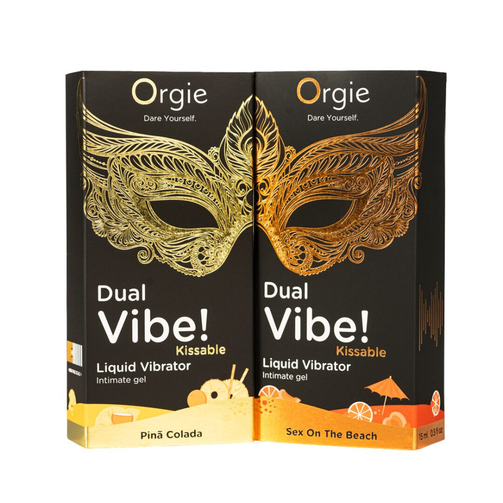 Жидкий вибратор Orgie - Dual Vibe! Pina Colada Kissable Liquid Vibrator (15 мл)