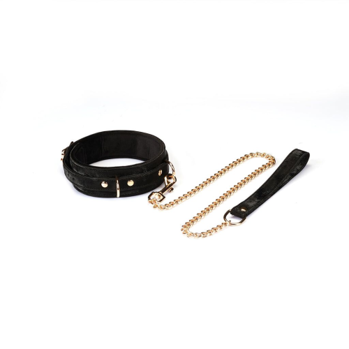 Ошейник с поводком Liebe Seele Boudoir Amor Collar with Leash Black