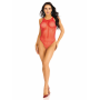 Боди-сетка Leg Avenue Net snap crotch tank bodysuit Red, One Size