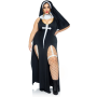 Костюм монашки-грешницы Leg Avenue Sultry Sinner 1X-2X, платье, головной убор, воротник