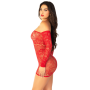 Платье Leg Avenue Seamless Off The Shoulder Mini Dress One Size, Red