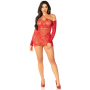 Платье Leg Avenue Seamless Off The Shoulder Mini Dress One Size, Red