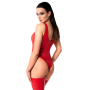 Боди Noir Handmade F352 Red powerwetlook body - XXL