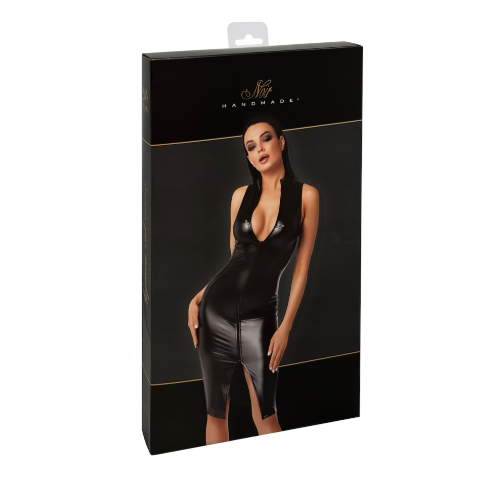 Платье Noir Handmade F337 Powerwetlook midi dress - L