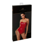 Корсет Noir Handmade F355 Red powerwetlook corset - L