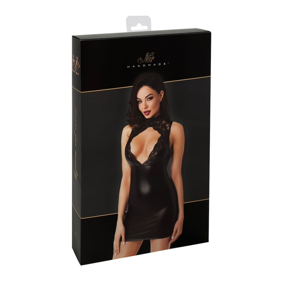 Платье Noir Handmade F343 Powerwetlook and lace mini skirt - S