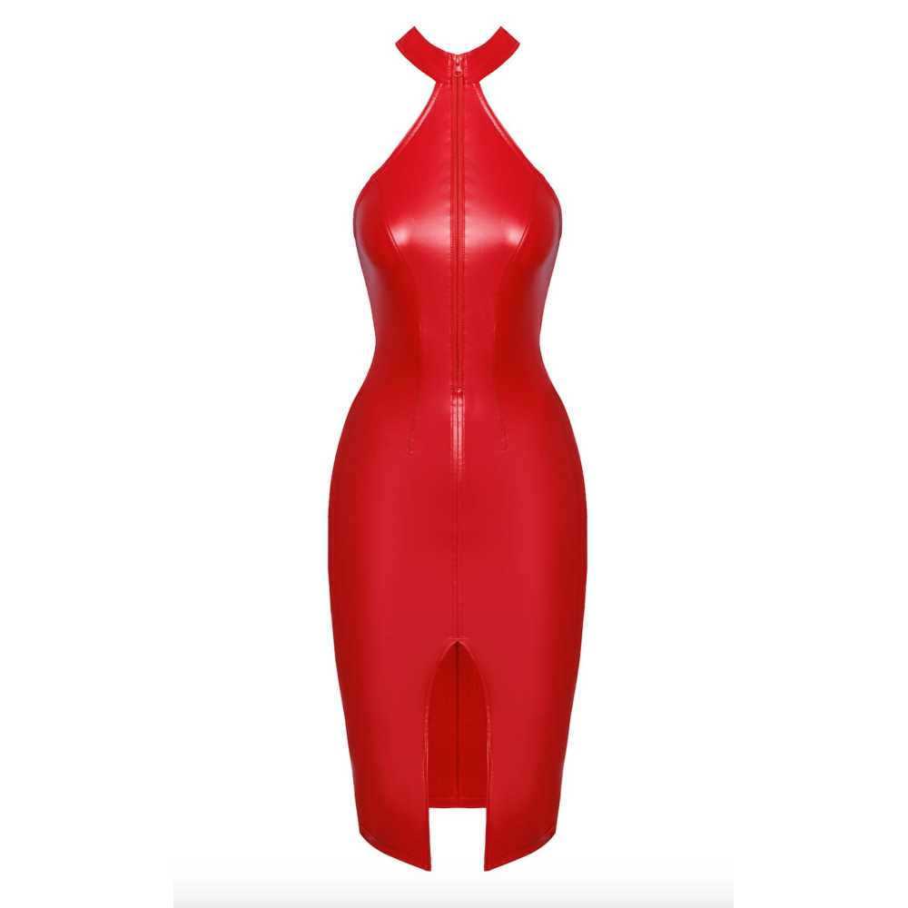 Платье Noir Handmade F354 Red powerwetlook dress - L
