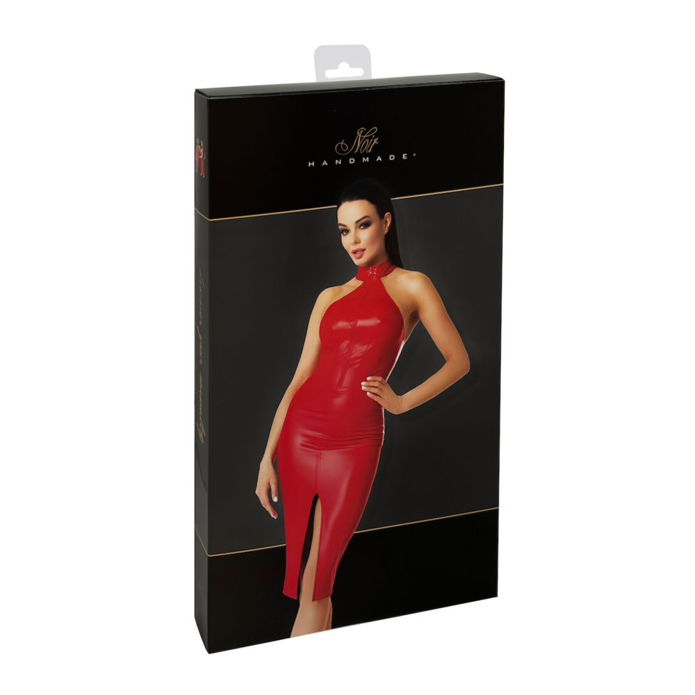 Платье Noir Handmade F354 Red powerwetlook dress - 3XL